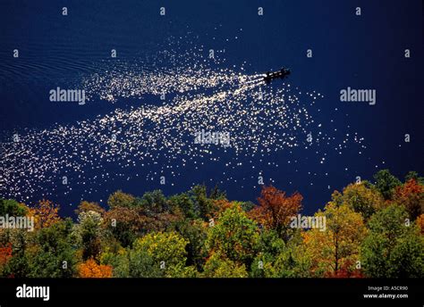 Baxter State Park ME Canoeing on lower South Branch Pond Fall foliage ...