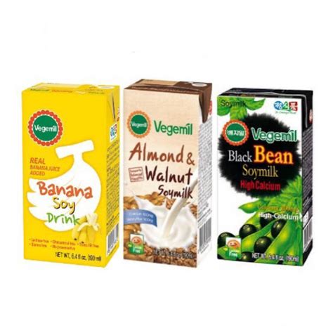 Vegemil Banana Almond Walnut Black Bean Soymilk Drink 190ml