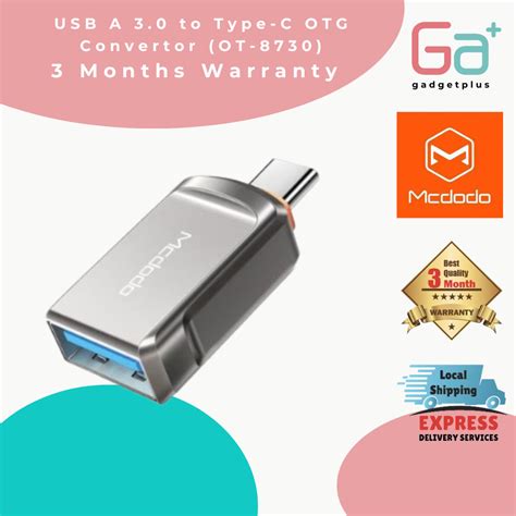 Mcdodo Usb A To Type C Otg Convertor Ot Shopee Malaysia