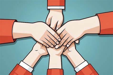 Three Hands Support Each Other Concept Of Teamwork Icon Vector