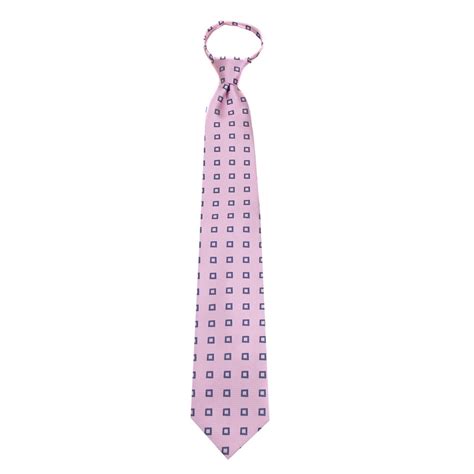 Basilio Mens Pink Pattern Designer Zipper Zip Up Necktie Ties