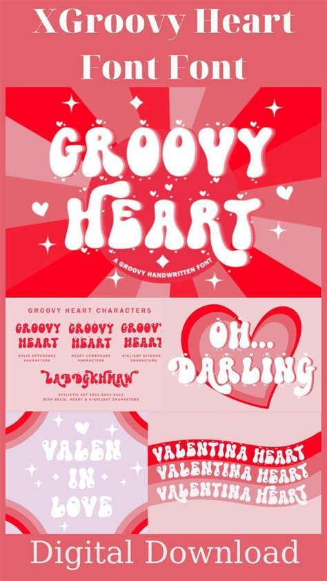 Xgroovy Heart Font Font By Jimtypestudio · Creative Fabrica Heart