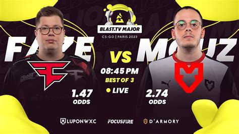 LIVE FaZe Clan Vs MOUZ BO3 BLAST Tv Paris Major 2023 EU A RMR ENG