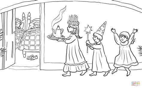 St Lucias Day Coloring Page Free Printable Coloring Pages
