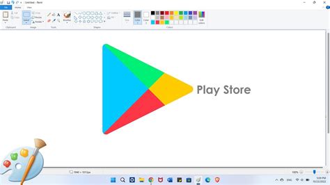 How To Draw Google Play Store Logo On Computer Using Ms Paint Google