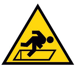 Danger Of Falling Hole Sign Sicurezza Shop