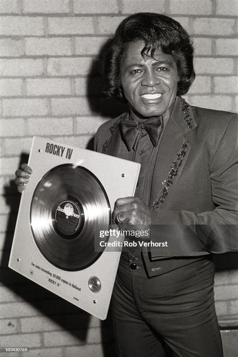 James Brown Performs On Stage At Ahoy With A Gold Disc For The Album