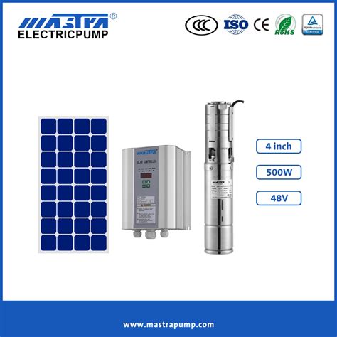 Mastra Full Stainless Steel Solar Water Pump 4 Inch 500W Submersible