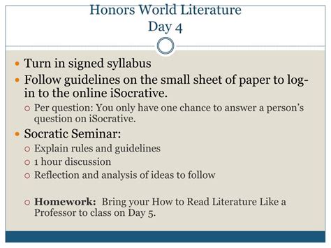 Ppt Honors World Literature Day 1 Powerpoint Presentation Free