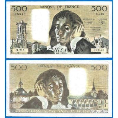 France Francs Serie X Grand Billet Pascal Franc Monnaies