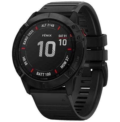 Garmin Fenix 6X Sapphire DLC With Black Band Premium Multisport GPS