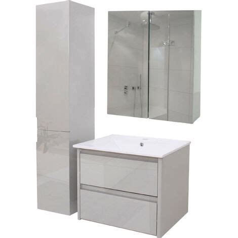 Ensemble Pour Salle De Bain HWC B19b Lavabo Armoire De Toilette