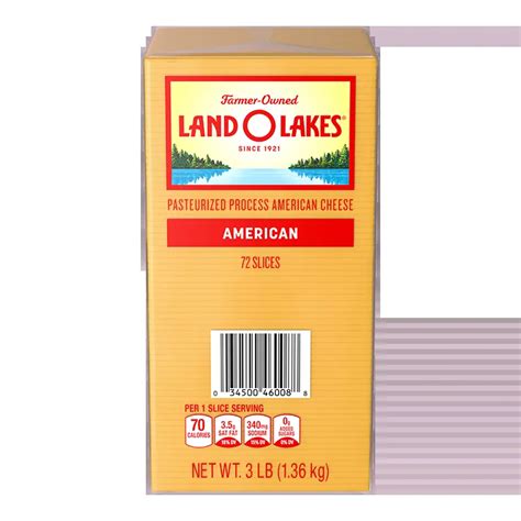 Yellow American Cheese Pre Sliced Land Olakes