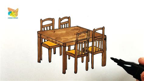 Comment Dessiner Une Table Avec Des Chaises YouTube