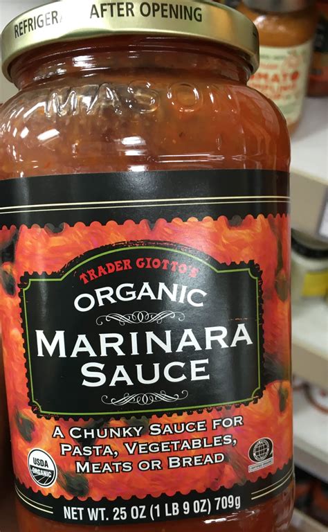 Trader Joes Pasta Sauce Organic Marinara Trader Joes Reviews