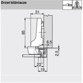 Zawias Blum Clip Top Blumotion B A Do Ramek Aluminiowych Markat