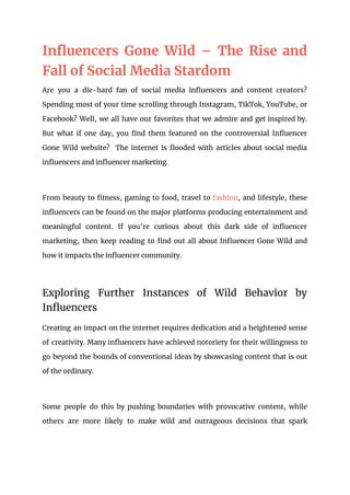 Influencers Gone Wild PDF