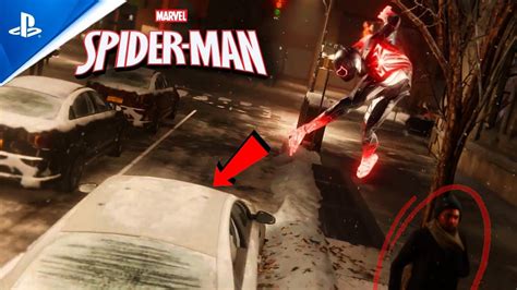 Spiderman Miles Morales Epic Car Chase Scene Fight Marvel Spiderman