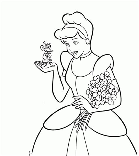 Cinderella Mice Coloring Pages - Coloring Home