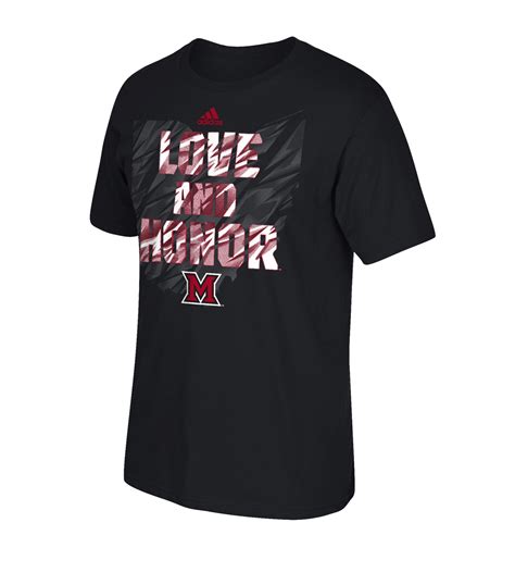 Adidas Miami University Love And Honor Tee Dubois Book Store