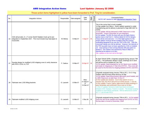 Examples of Action Item Tracker Template Excel to Action Item Tracker ...