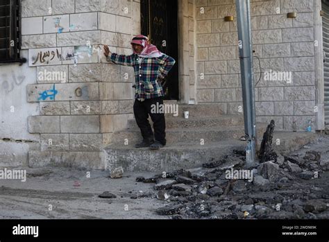 Tulkarm Palestinian Territories 19th Jan 2024 A Palestinian Man