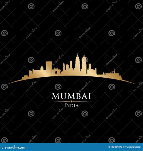 Mumbai Silhouette Design City Vector Art Cartoondealer