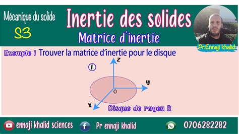 Matrice d inertie d un disque Mécanique du solide YouTube