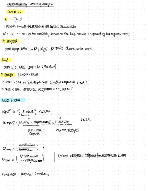 Formelsammlung Marketing Analytics Formelsammlung Marketing Analytics