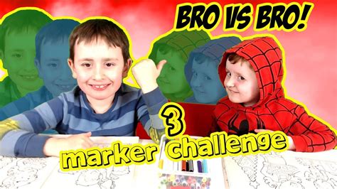 3 Marker Challenge Bro Vs Bro Youtube