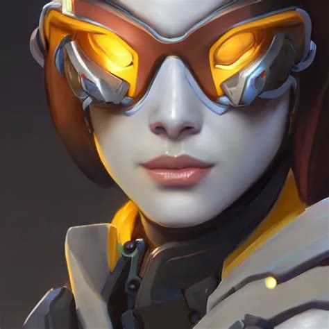 Overwatch Tracer Wearing A Cyberkinetic Mask Digital Stable