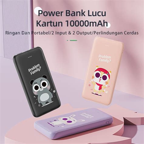 Jual Kivee Powerbank Mini Mah Warna Desain Gabungan Hewan