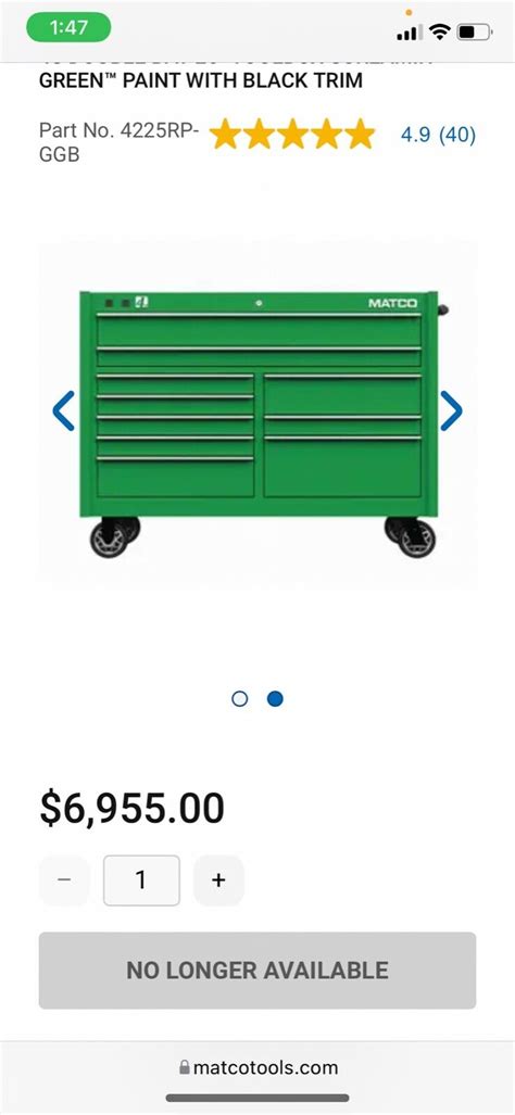 Matco S Tool Box Screamin Green Double Bay Has Power Drawers And Plug