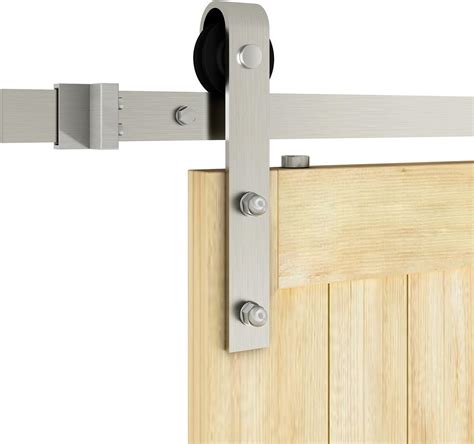 Amazon Jubest Ft Brushed Nickel Sliding Barn Door Hardware Kit