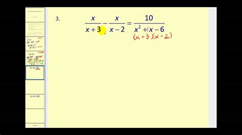 Solving Rational Equations YouTube