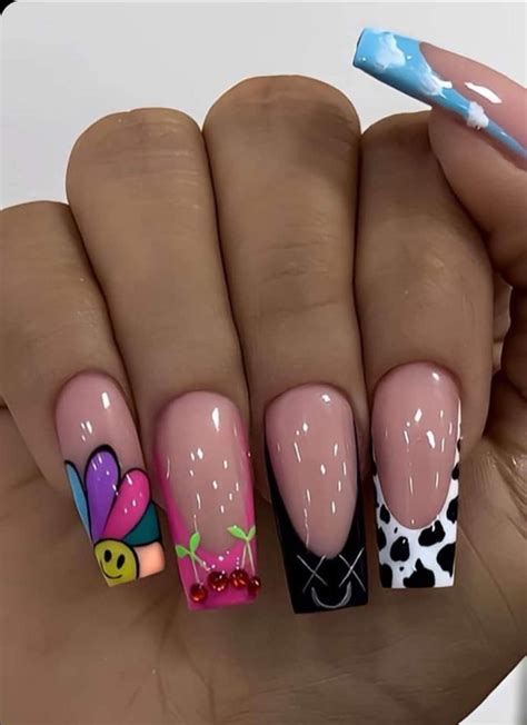 Pin By April Mac On Nails 2024 In 2024 Hippie Nails Short Acrylic