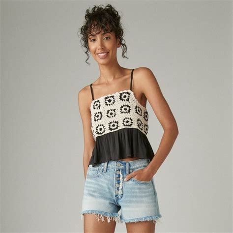 Lucky Brand Tops Lucky Brand Crochet Top Poshmark