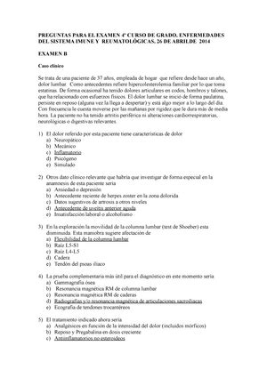 Examen Abril 2014 preguntas y respuestas PREGUNTAS PARA EL EXAMEN 4º