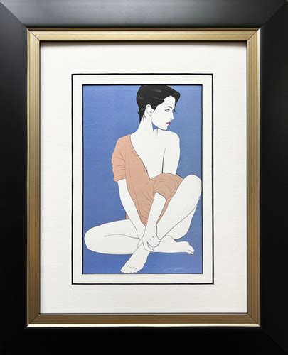 Patrick Nagel Untitled 88 CUSTOM FRAMED Art Deco Print Marlin Art