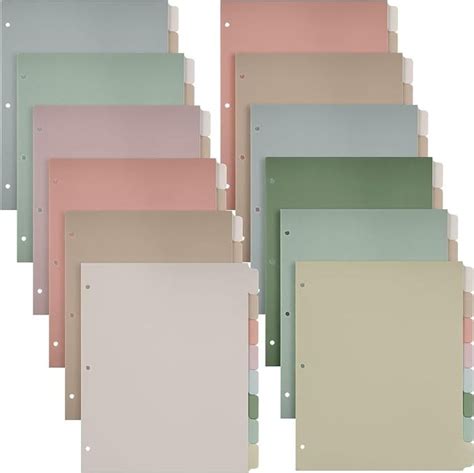 Honoson Sets Tab Binder Dividers For Ring Binders X Inch