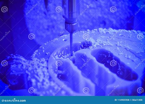 dental milling machine carving  shape  human teeth stock photo