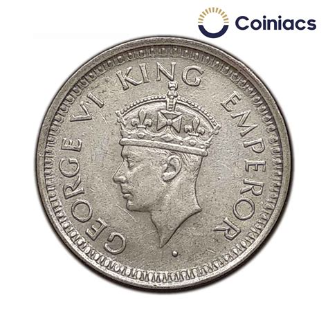 ¼ Rupee George VI King Emperor Silver old coin Coiniacs