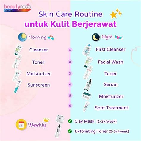 Skin Care Routine Untuk Kulit Berjerawat Jerawat Perawatan Tips