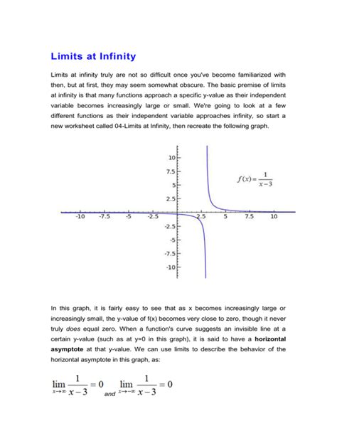 Limits At Infinity