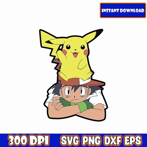 Pokemon Pikachu And Ash Svg Pokemon Svg Bundle Pikachu Svg Inspire