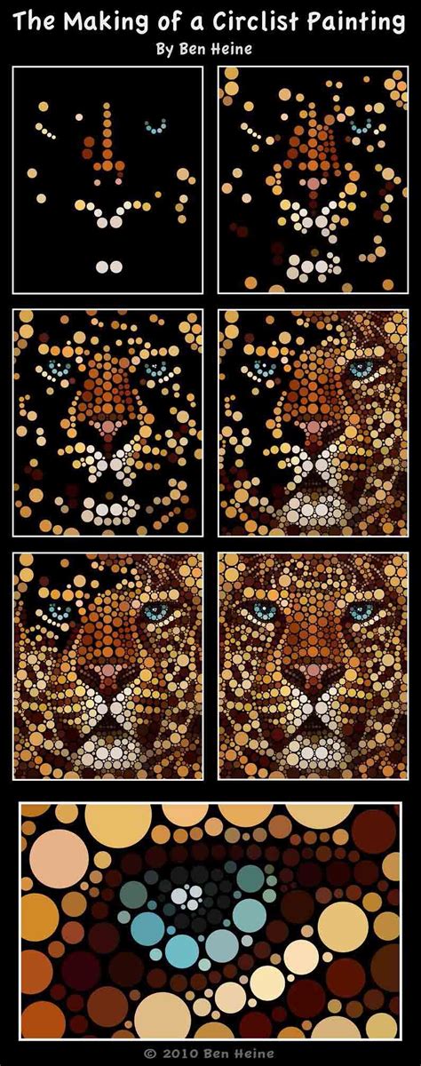 Art Made Entirely Of Circles By Ben Heine In 2023 Dot Art Painting