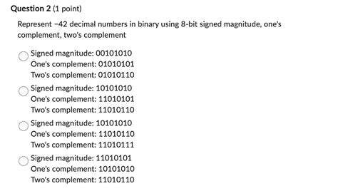 Represent Decimal Numbers In Binary Using Bit Signed Magnitude