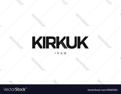 Kirkuk in the iraq emblem design features Vector Image