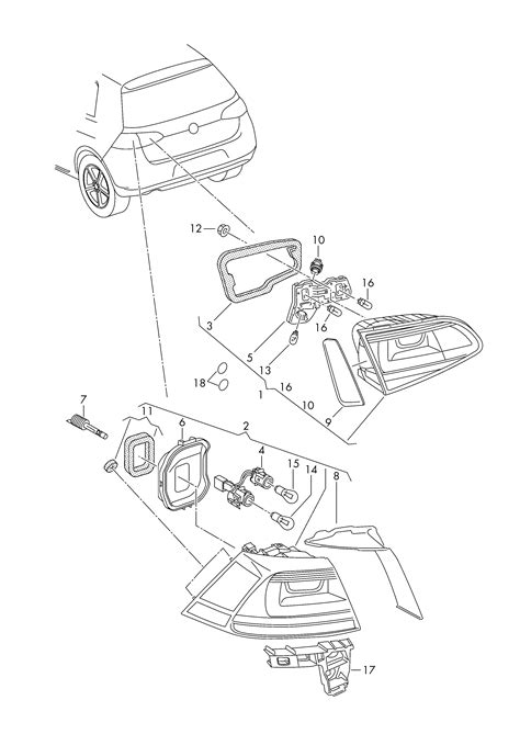Volkswagen E Golf 2014 2017 Tail Light Vag Etka Online