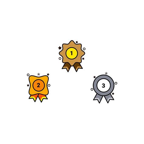Premium Vector | Free vector 1st,2nd, 3rd icon set